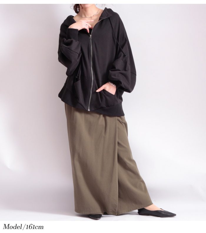 【最速でオシャレに見せる一着】お洒落の秘密はオーバーサイズで華奢見せ！秋先取りドルマンビッグパーカーのご紹介 LL-5L