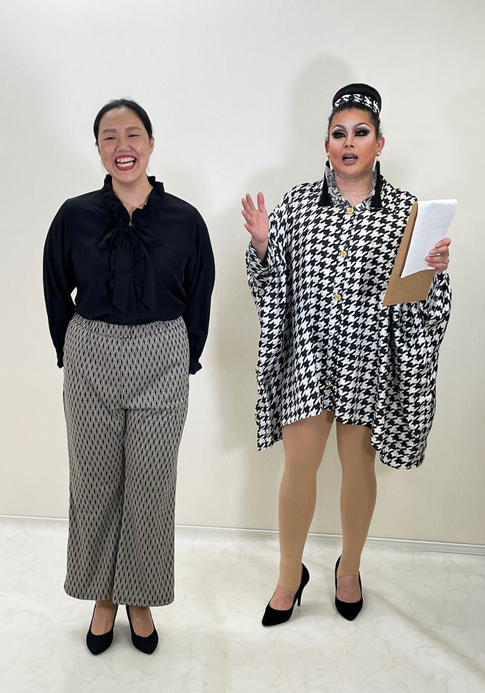 【インスタライブ】高身長がっちりさんの究極の着痩せコーデは柄物セレクトで快適におしゃれに過ごせる！S-11L
