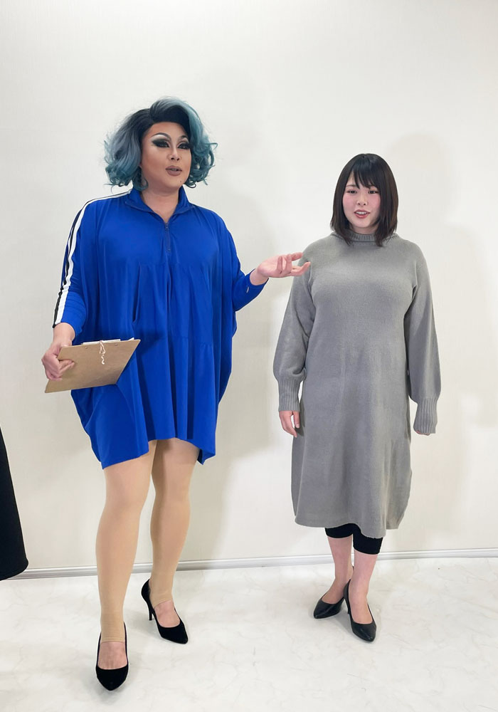 【インスタライブ】冬にしがちなモノクロ着膨れコーデを劇的すっきり見せる方法LL-5L