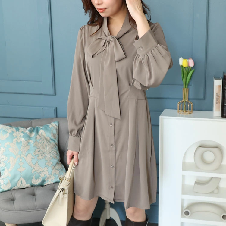 ボウタイタックワンピース fem-394