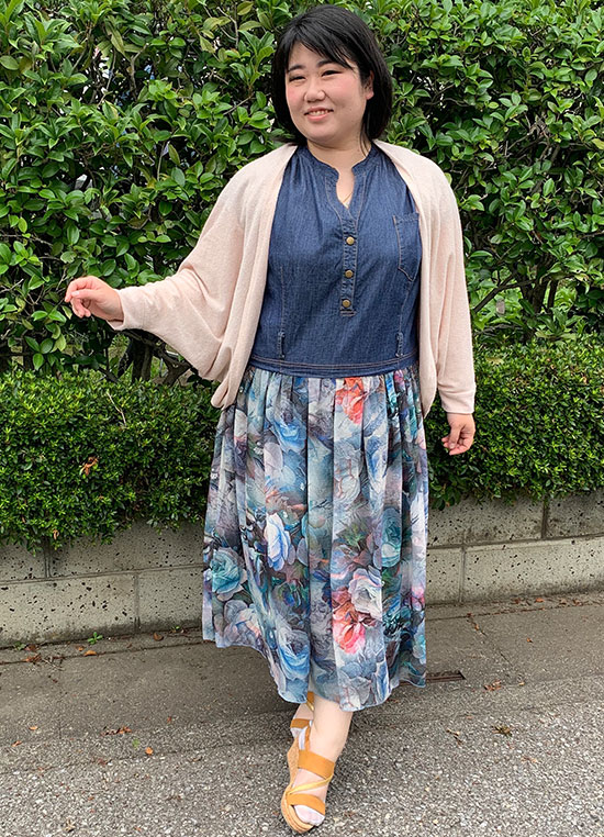 大きいサイズ レディース メッシュベルト付きドッキングデニム 大きいサイズ レディース メッシュベルト付きドッキングデニム