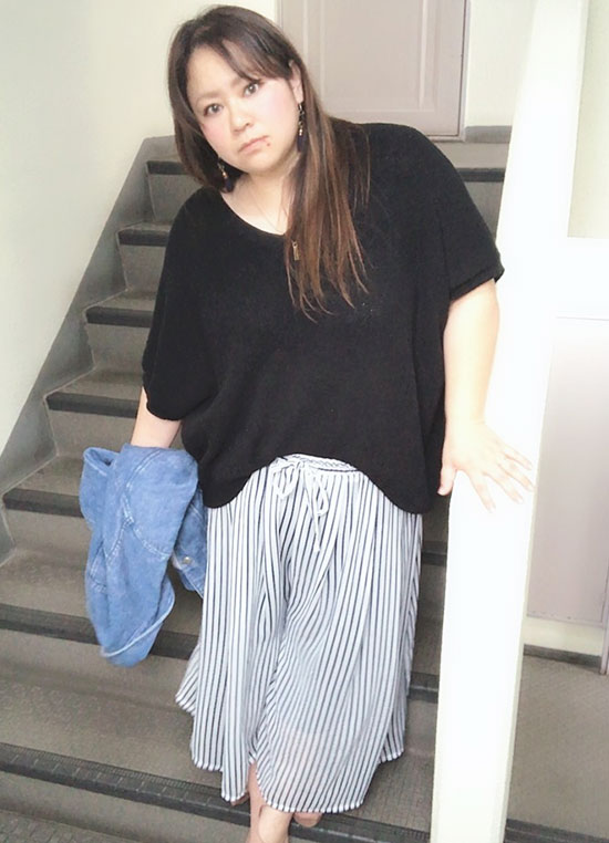 大きいサイズ レディース Vネックドルマンニットトップス sada