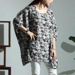 マーメイド刺繍入りhigh density jersey クルーネックプル