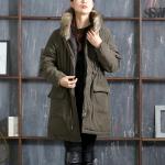 【在庫一掃】 大きいサイズ レディース mnfk-122701 リバーシブルモッズコート ジャケット・アウター