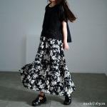 大きいサイズ レディース かぎ編みニットトップス＆花柄