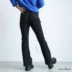 大きいサイズ レディース ストレッチデニムフレアパンツ tkb