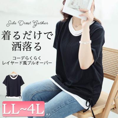 フェイクレイヤードドロストリブプルオーバー