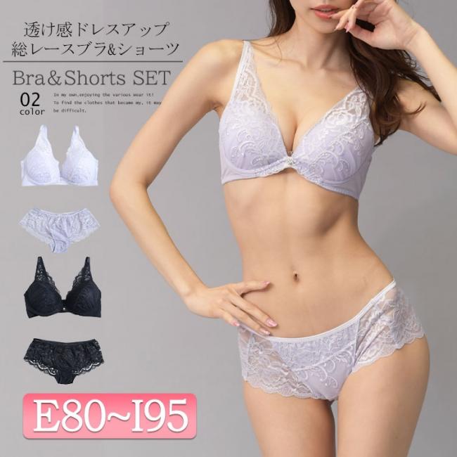 総レースブラ＆ショーツセット