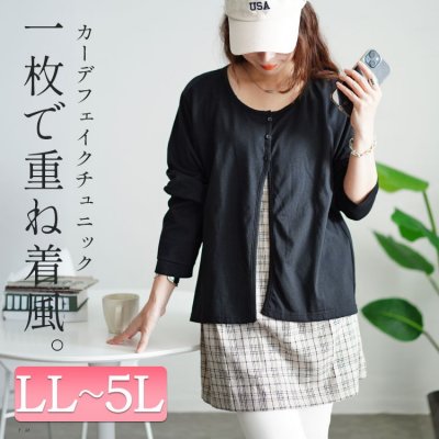 フェイクレイヤードチェックプルオーバー