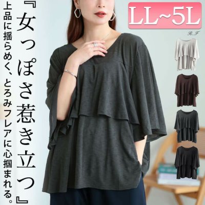 フレアレイヤードバタフライ袖プルオーバー