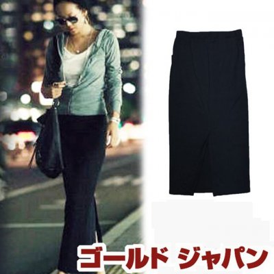 裏地付きスリットスカート