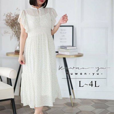 ピンクタックプリーツワンピース