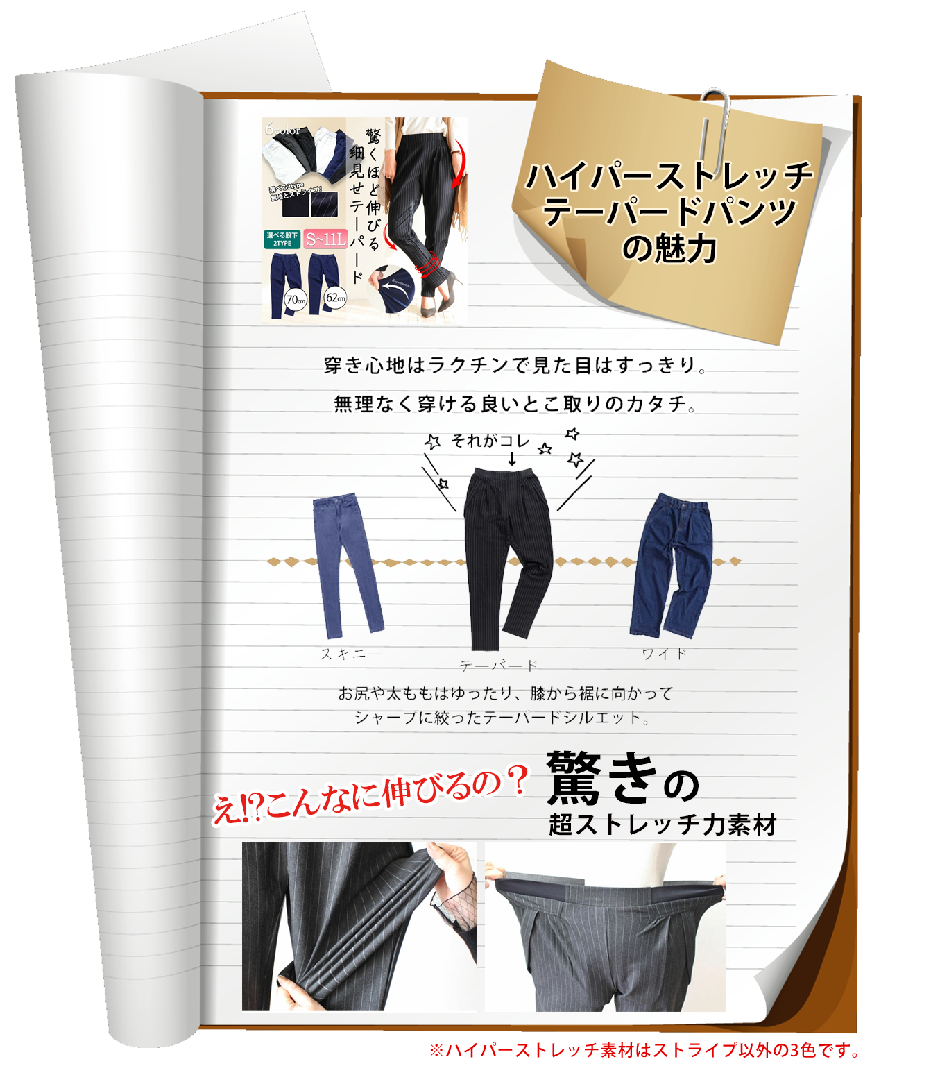 ハイパーストレッチテーパードパンツの魅力について