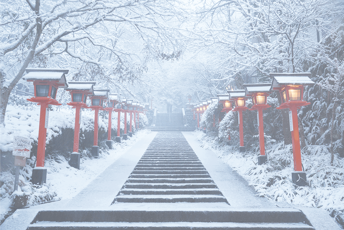 日本の景色(冬のお寺)