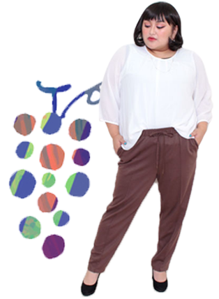 ブドウ型のかたはりさんの着痩せ術