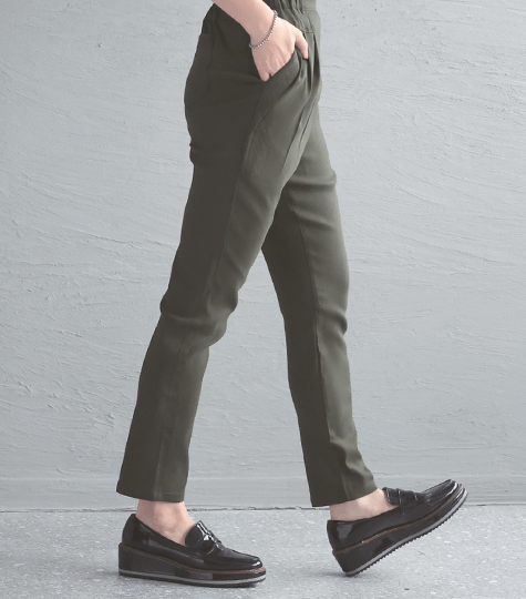 大きいサイズ レディース ストレッチツイルスキニーパンツ