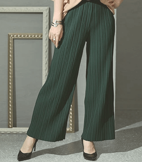 大きいサイズ レディース セルフカットプリーツパンツ