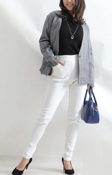 大きいサイズ レディース ストレッチツイルスキニーパンツ