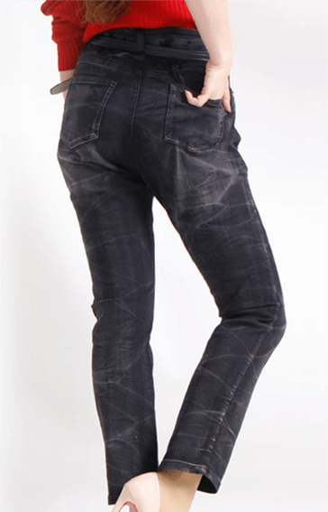 大きいサイズ レディース ウォッシュスキニーストレッチデニムパンツ
