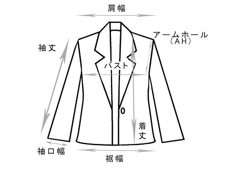 ジャケットの採寸箇所