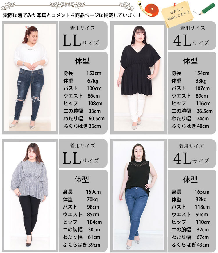 着用モデル一覧